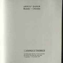 Load image into Gallery viewer, Arnulf Rainer Art Book Blicero Books