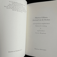 Load image into Gallery viewer, Maurice Gilliams - Journaal van de Dichter Prose Blicero Books