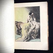 Load image into Gallery viewer, Henri de Regnier - La Canne de Jaspe / Monsieur D'Amercoeur / Le Trèfle noir / Contes à Soi-Même Édition Illustrée De Dix Eaux-Fortes Originales De Drian, aquarellées à la main