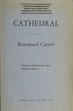 Load image into Gallery viewer, Raymond Carver - Cathedral (Uncorrected Proof) Blicero Books