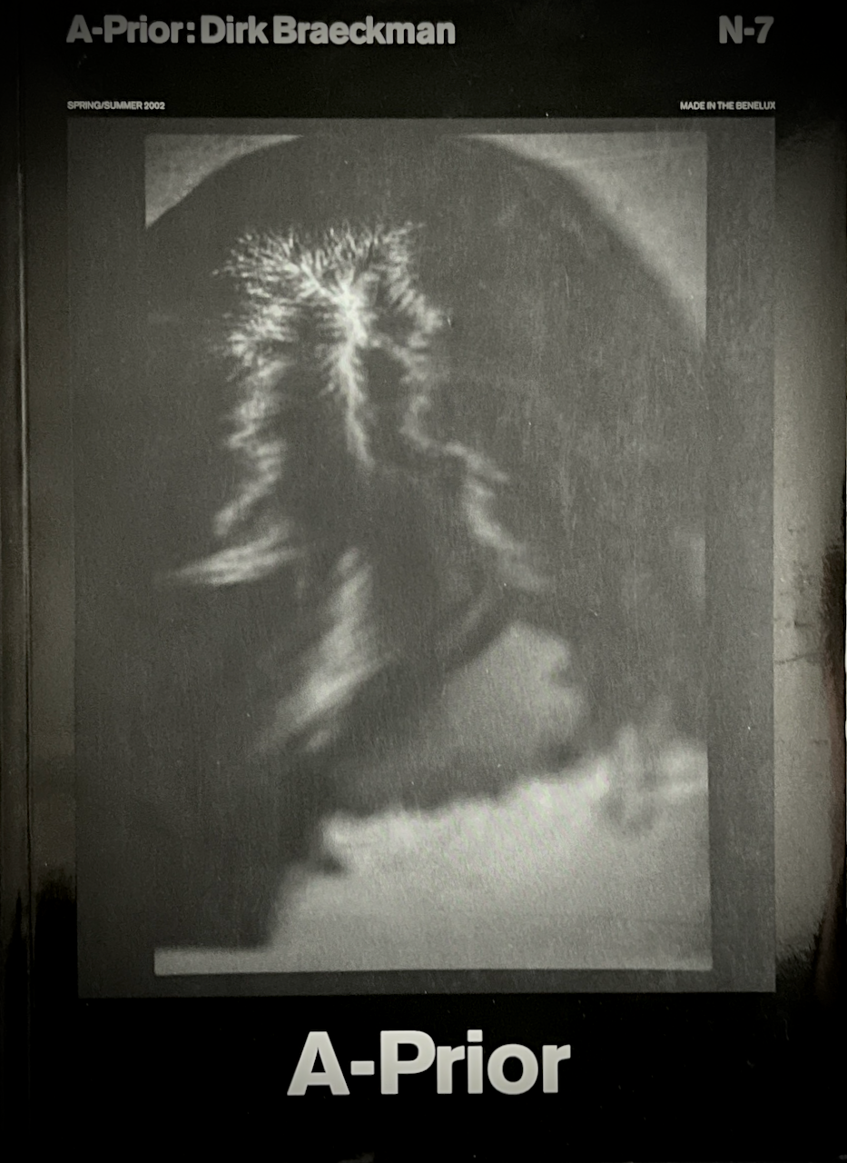 Front cover of A-Prior issue #7, a monographic issue on Belgian photographer Dirk Braeckman
