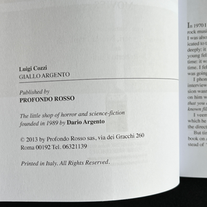 Luigi Cozzi - Giallo Argento. All About Dario Argento and his movies