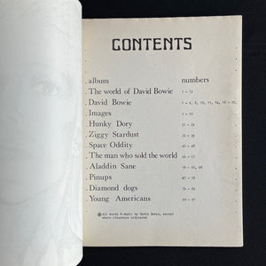 David Bowie - Songbook Songbook A rare David Bowie bootleg songbook