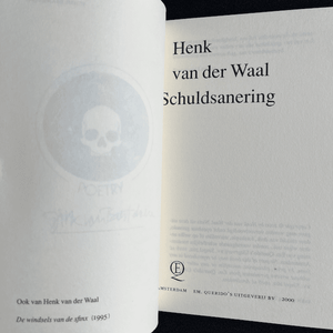 Henk van der Waal - Schuldsanering Poetry book Henk vander Waal, poëzie, poetry, eerste druk, ex libris