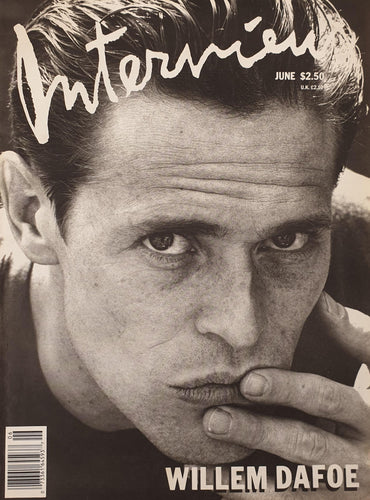 1988 - Andy Warhol's Interview - June issue - Willem Dafoe (cover) Magazine Blicero Books