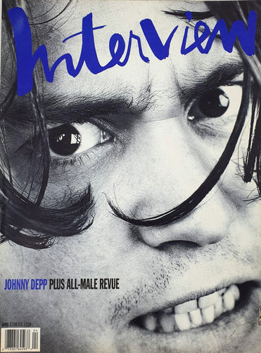 1990 - Andy Warhol's Interview - April issue - Johnny Depp (cover) Magazine Blicero Books