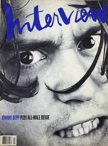 1990 - Andy Warhol's Interview - April issue - Johnny Depp (cover) Magazine Blicero Books
