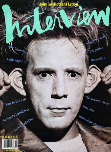 1991 - Andy Warhol's Interview - January issue - Johnny Rotten (cover) Magazine Blicero Books