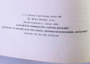 Bela Rajki - Die Technik des Sportschwimmens Book Rare