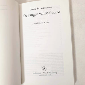 Comte de Lautréamont - De zangen van Maldoror Book Blicero Books