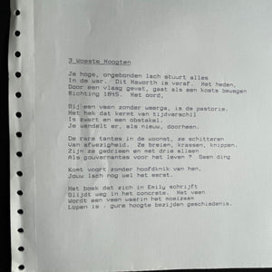 Dirk van Bastelaere - 'Haworth pastorie'-cyclus. Dot matrix printer print. Super zeldzame Dot-Matrix print