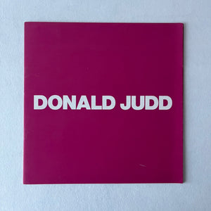 Donald Judd Art Catalog Blicero Books