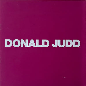 Donald Judd Art Catalog Blicero Books