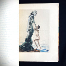 Load image into Gallery viewer, Henri de Regnier - La Canne de Jaspe / Monsieur D&#39;Amercoeur / Le Trèfle noir / Contes à Soi-Même Édition Illustrée De Dix Eaux-Fortes Originales De Drian, aquarellées à la main
