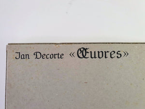 Jan Decorte - Oeuvres Books Cahiers in slipcase