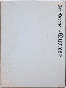 Jan Decorte - Oeuvres Books Cahiers in slipcase