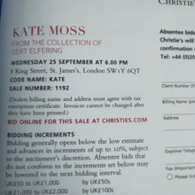 Load image into Gallery viewer, Kate Moss from the Collection of Gert Elfering Auction Catalog Rare slipcase edition of the Christie&#39;s auction catalog
