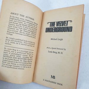 Michael Leigh - The Velvet Underground Book Scarce