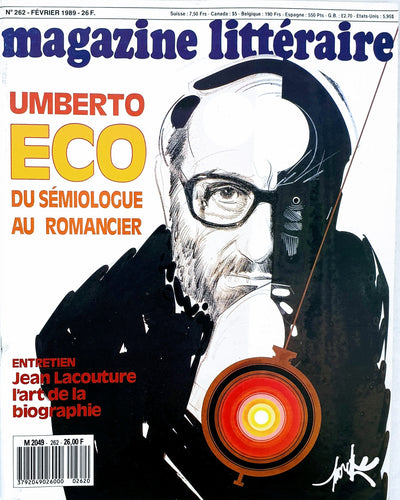 N° 262 Magazine littéraire - Umberto Eco Magazine Blicero Books