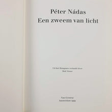 Load image into Gallery viewer, Péter Nadas -Een zweem van licht Book Blicero Books
