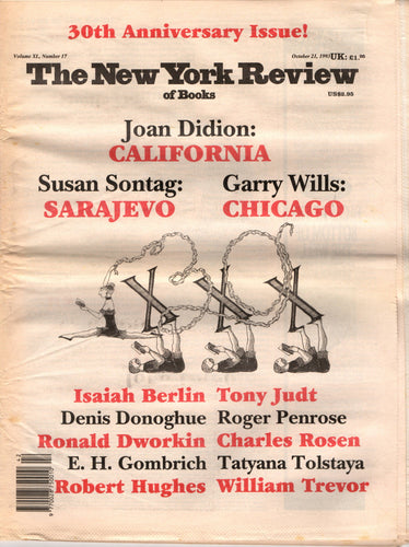 The New York Review of Books. Vol XL, Issue #17, October 21, 1993. Periodical Blicero Books