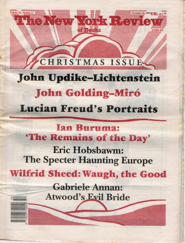 The New York Review of Books. Vol XL, Issue #21, December 16, 1993. Christmas issue Periodical Blicero Books