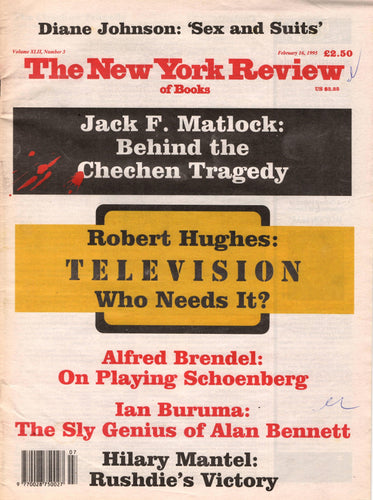 The New York Review of Books. Vol XLII, Number 3, February 16, 1995. Periodical Blicero Books