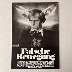 Wim Wenders - Falsche Bewegung Press documentation Blicero Books